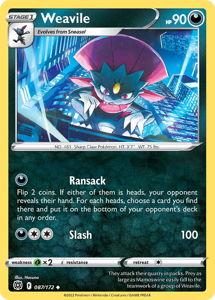 Weavile 087/172 Uncommon