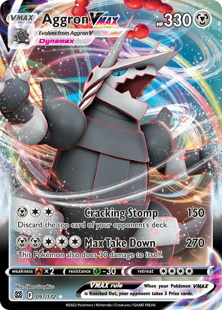Aggron VMAX 097/172 Rare holo vmax