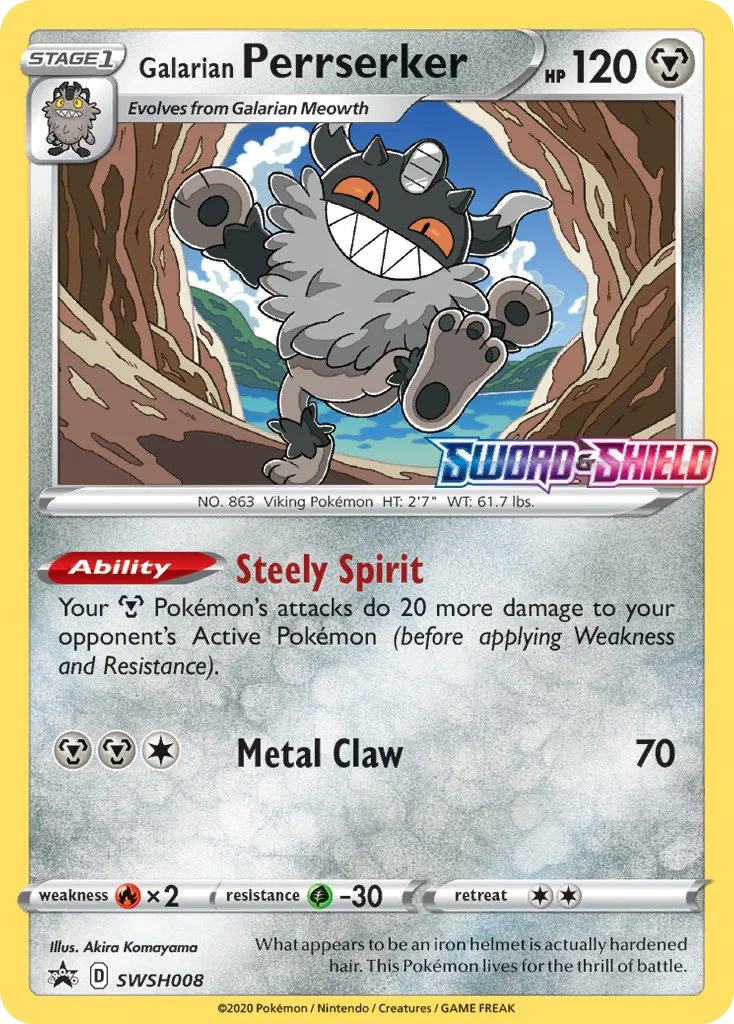 Galarian Perrserker SWSH008/307 Promo