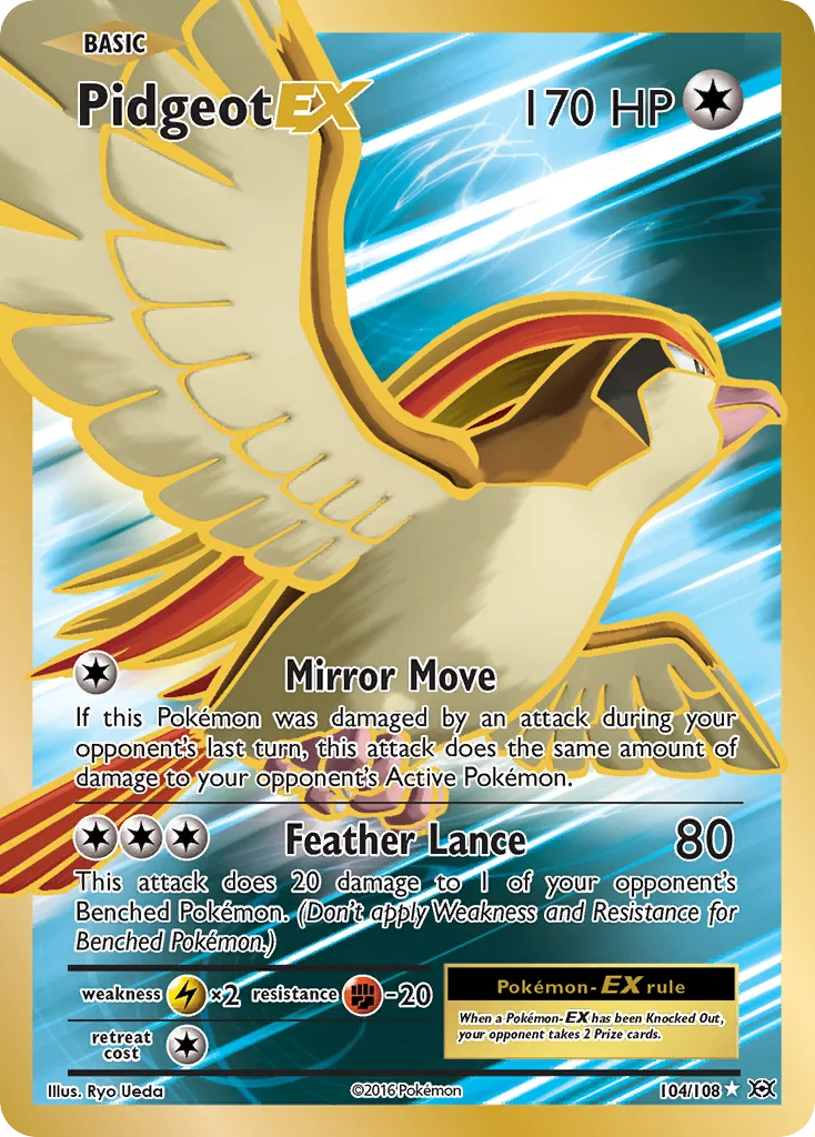 Pidgeot-EX 104/108 Rare ultra