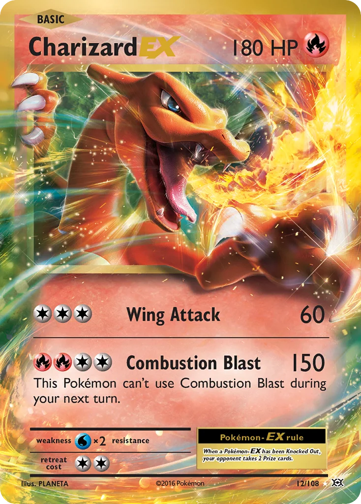 Charizard-EX 012/108 Rare holo ex