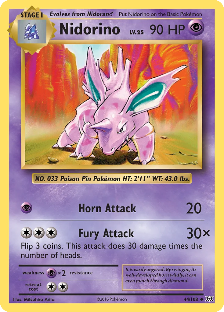 Nidorino 44/108 Uncommon