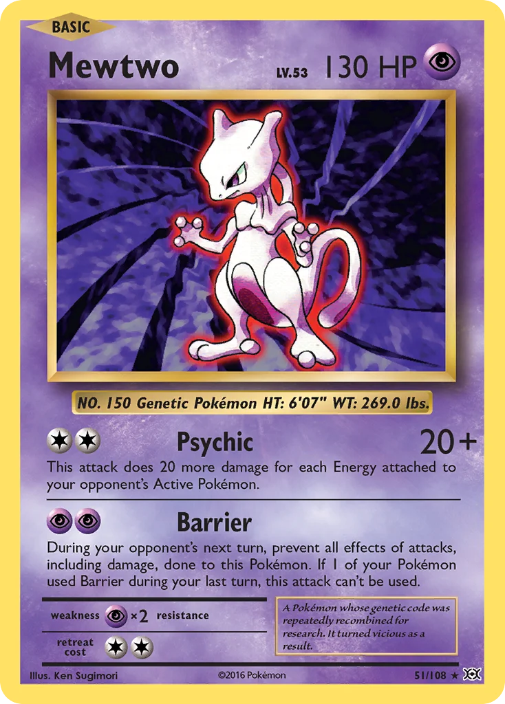 Mewtwo 51/108 Rare