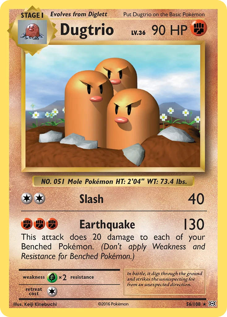 Dugtrio 56/108 Rare