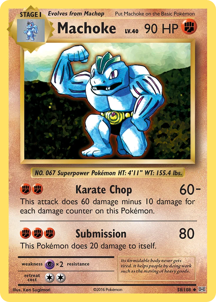 Machoke 58/108 Uncommon