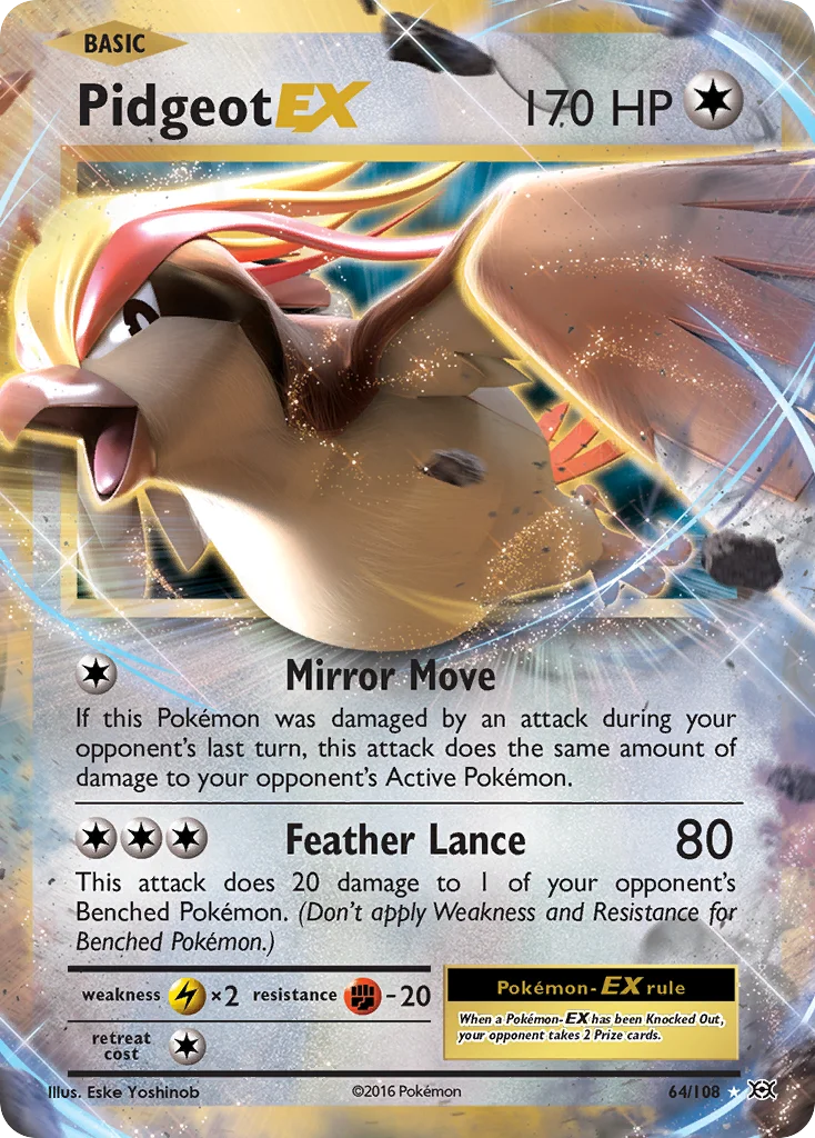 Pidgeot-EX 064/108 Rare holo ex