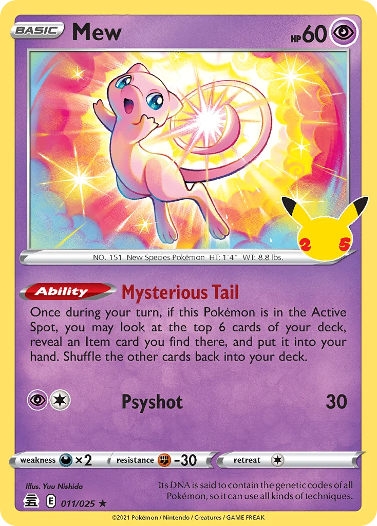 Mew 011/025 Rare holo