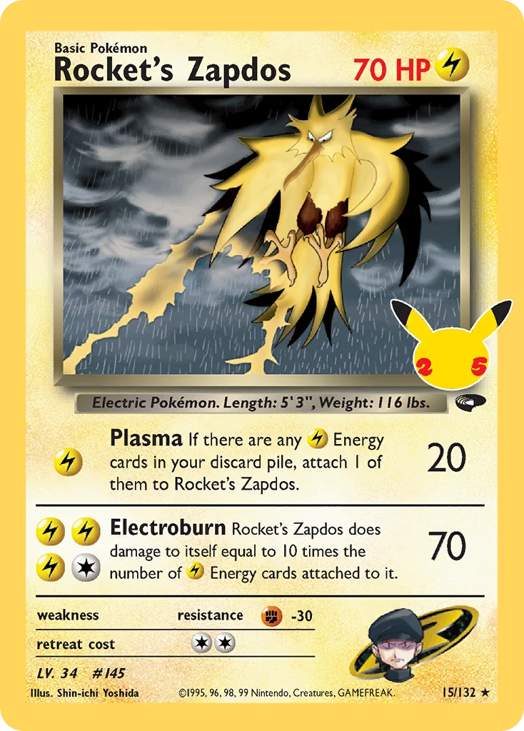 Rocket's Zapdos 015/25 Classic collection