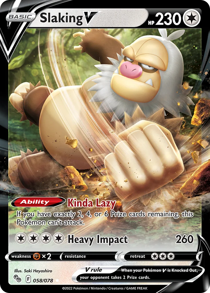 Slaking V 058/078 Rare holo v