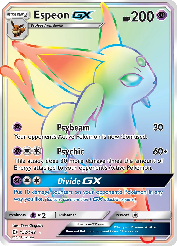 Espeon-GX 152/149 Rare rainbow