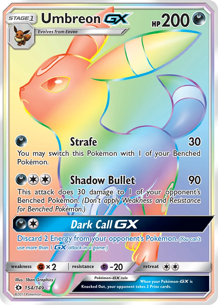 Umbreon-GX 154/149 Rare rainbow