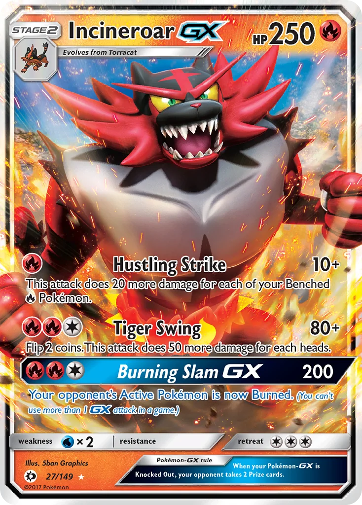 Incineroar-GX 027/149 Rare holo gx