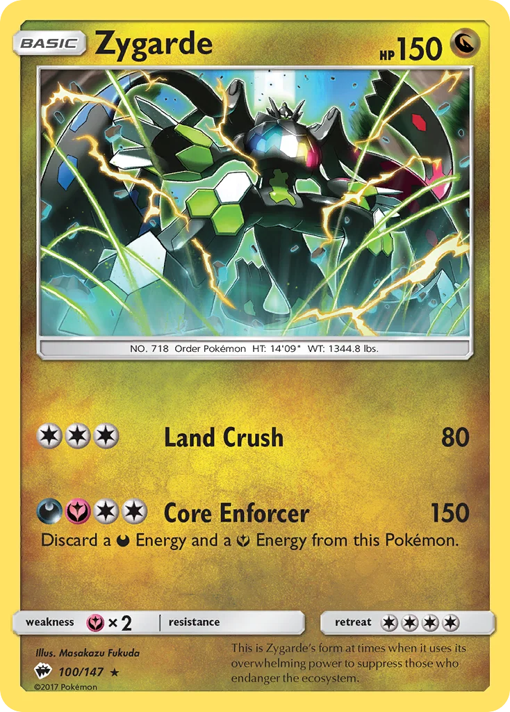 Zygarde 100/147 Rare holo