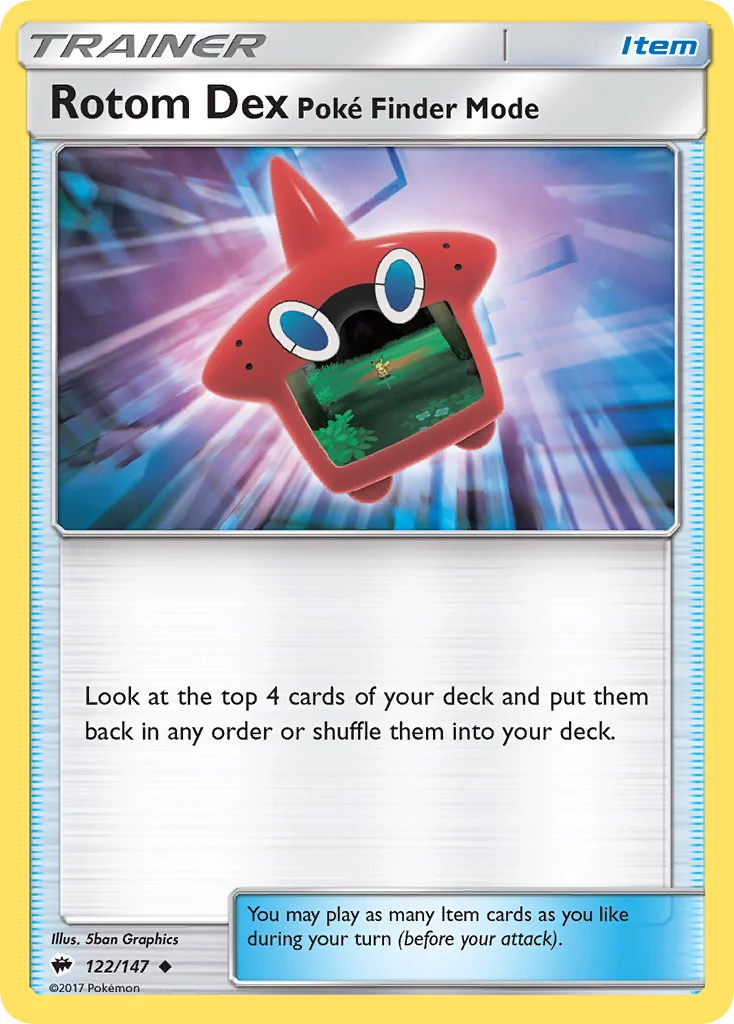 Rotom Dex Poké Finder Mode 122/147 Uncommon