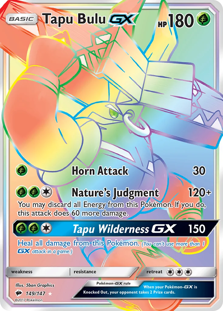 Tapu Bulu-GX 149/147 Rare rainbow