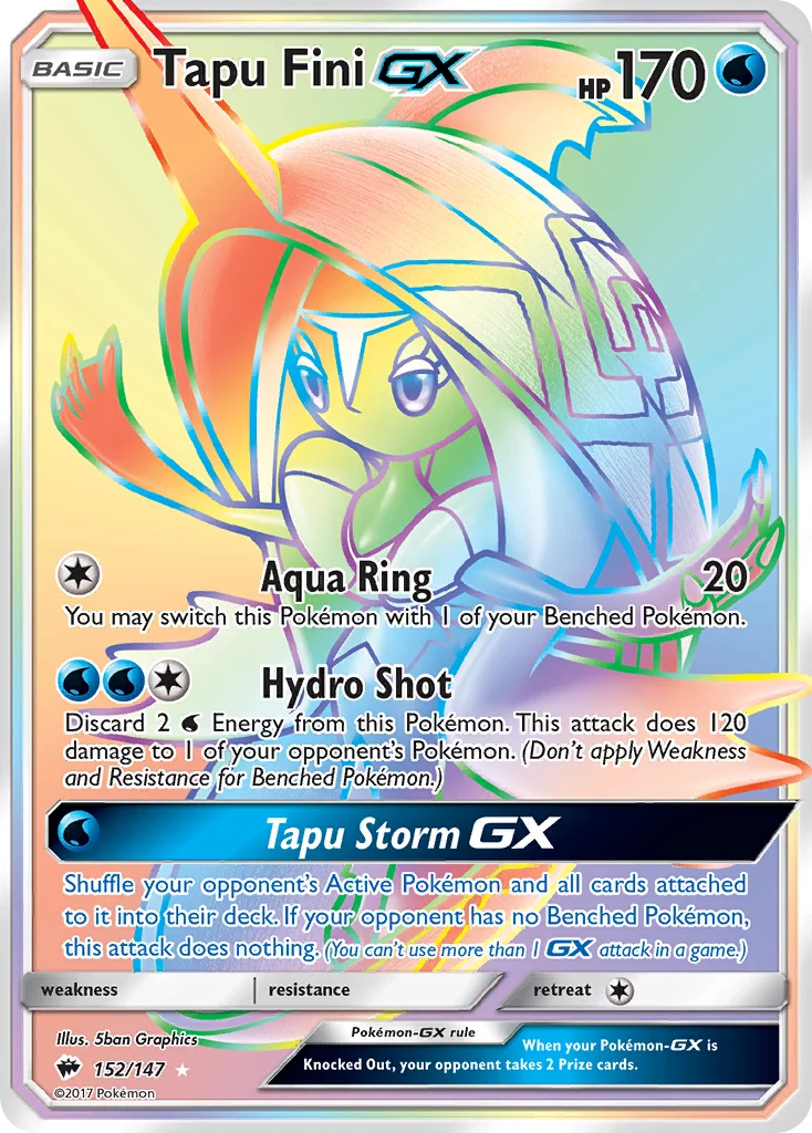 Tapu Fini-GX 152/147 Rare rainbow