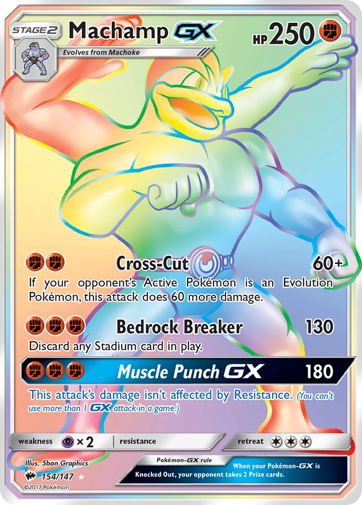 Machamp-GX 154/147 Rare rainbow