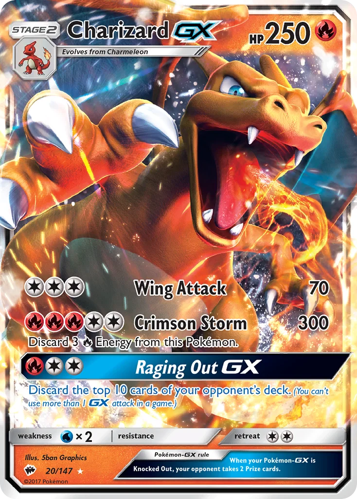Charizard-GX 020/147 Rare holo gx
