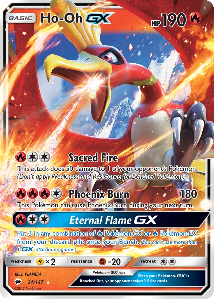 Ho-Oh-GX 21/147 Rare holo gx