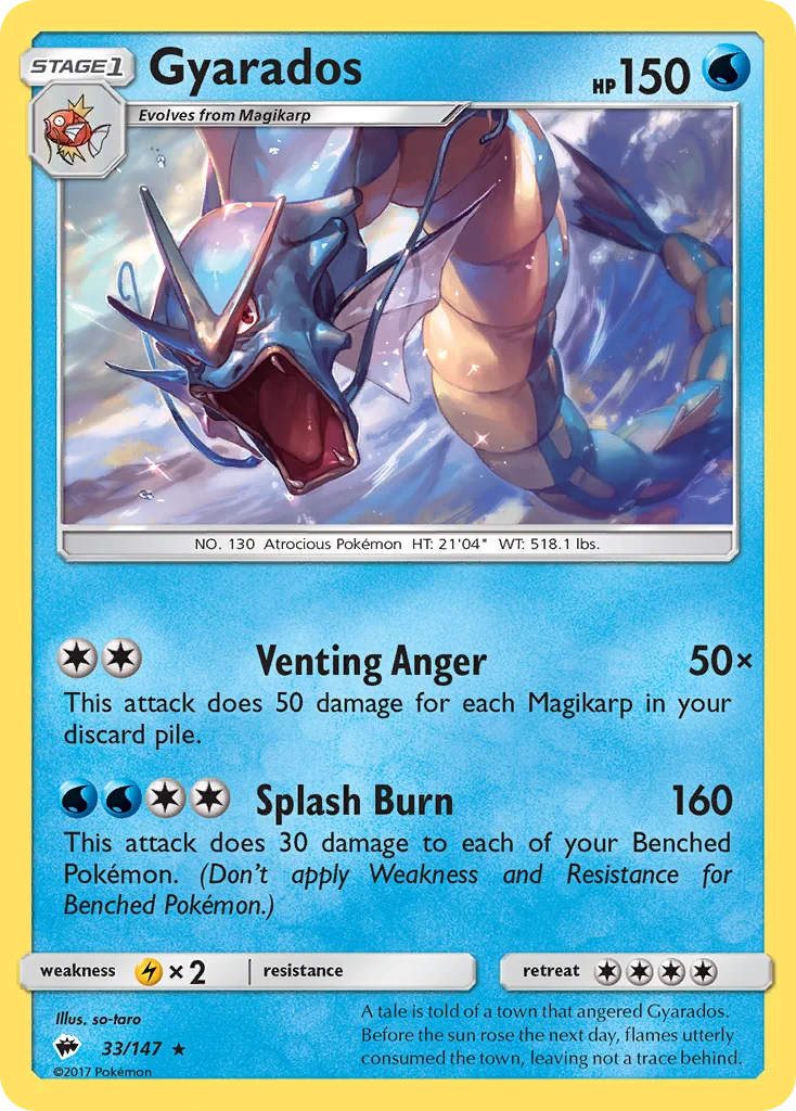 Gyarados 033/147 Rare holo
