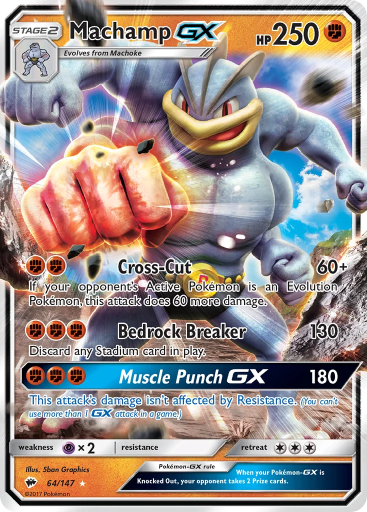 Machamp-GX 064/147 Rare holo gx