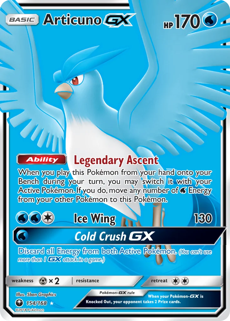 Articuno-GX 154/168 Rare ultra