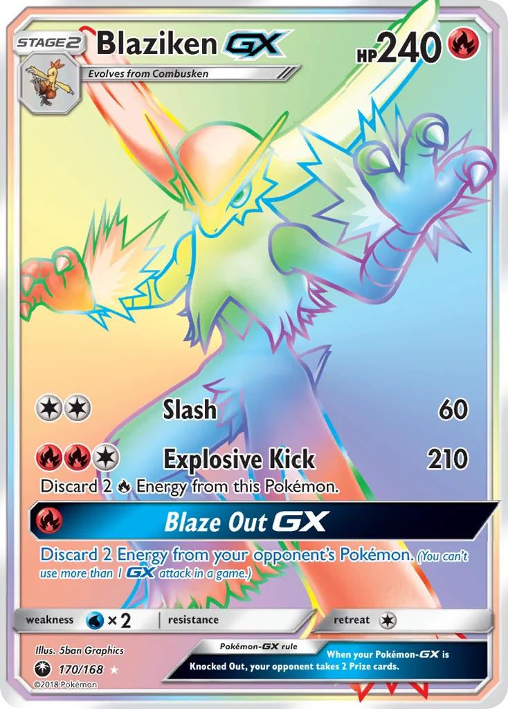 Blaziken-GX 170/168 Rare rainbow