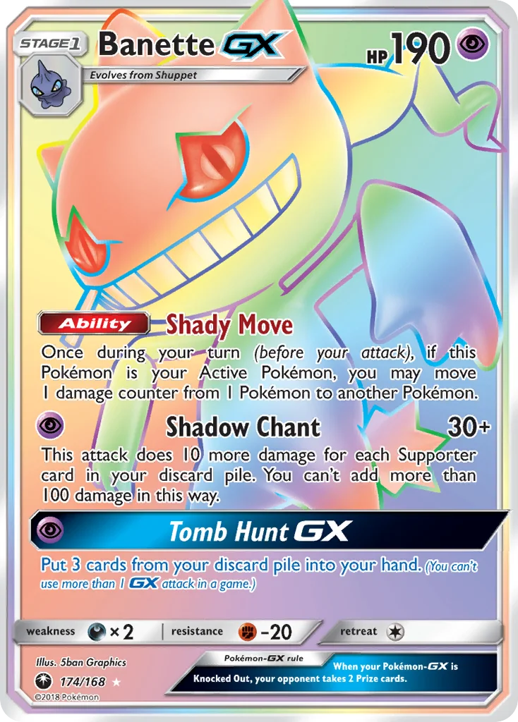 Banette-GX 174/168 Rare rainbow