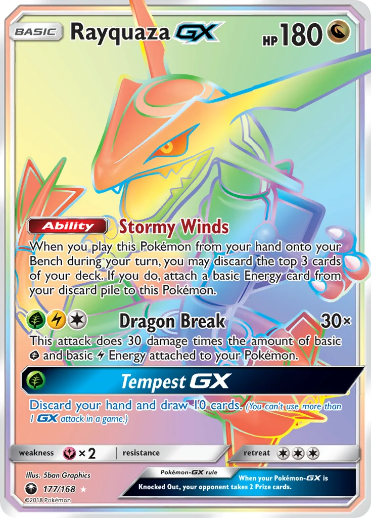 Rayquaza-GX 177/168 Rare rainbow