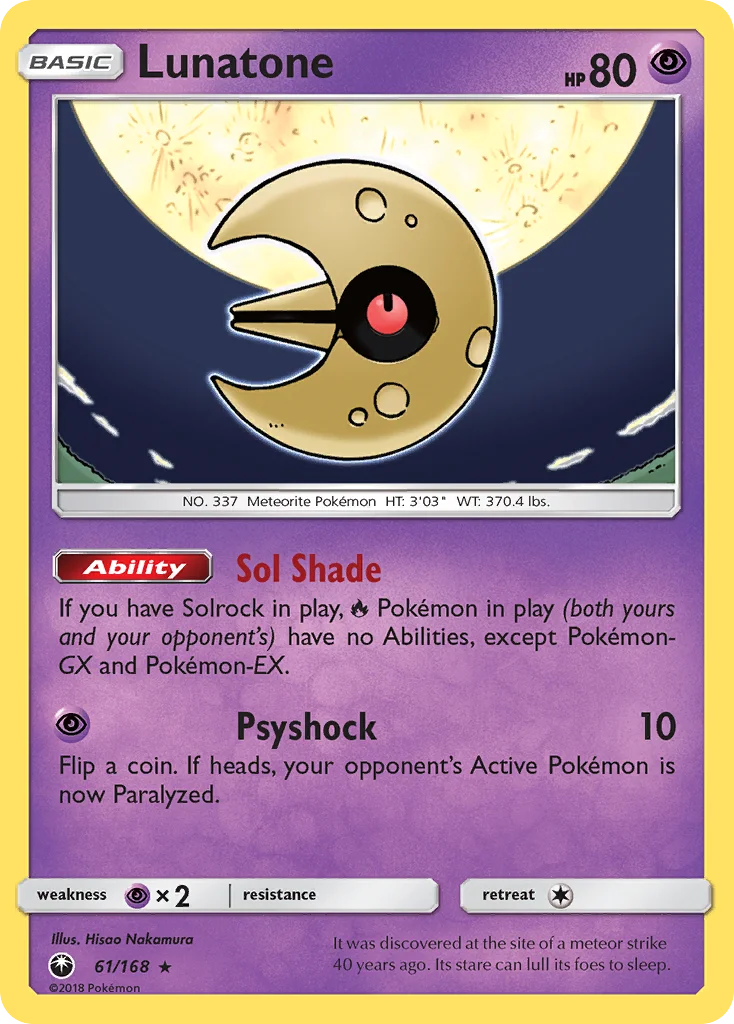 Lunatone 061/168 Rare holo