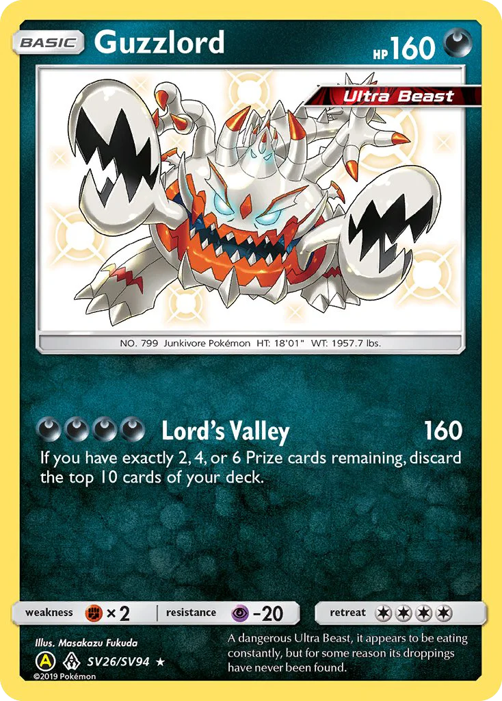 Guzzlord SV26/SV94 Rare shiny