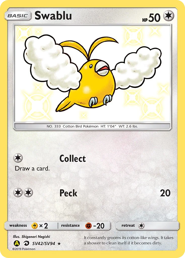 Swablu SV42/94 Rare shiny