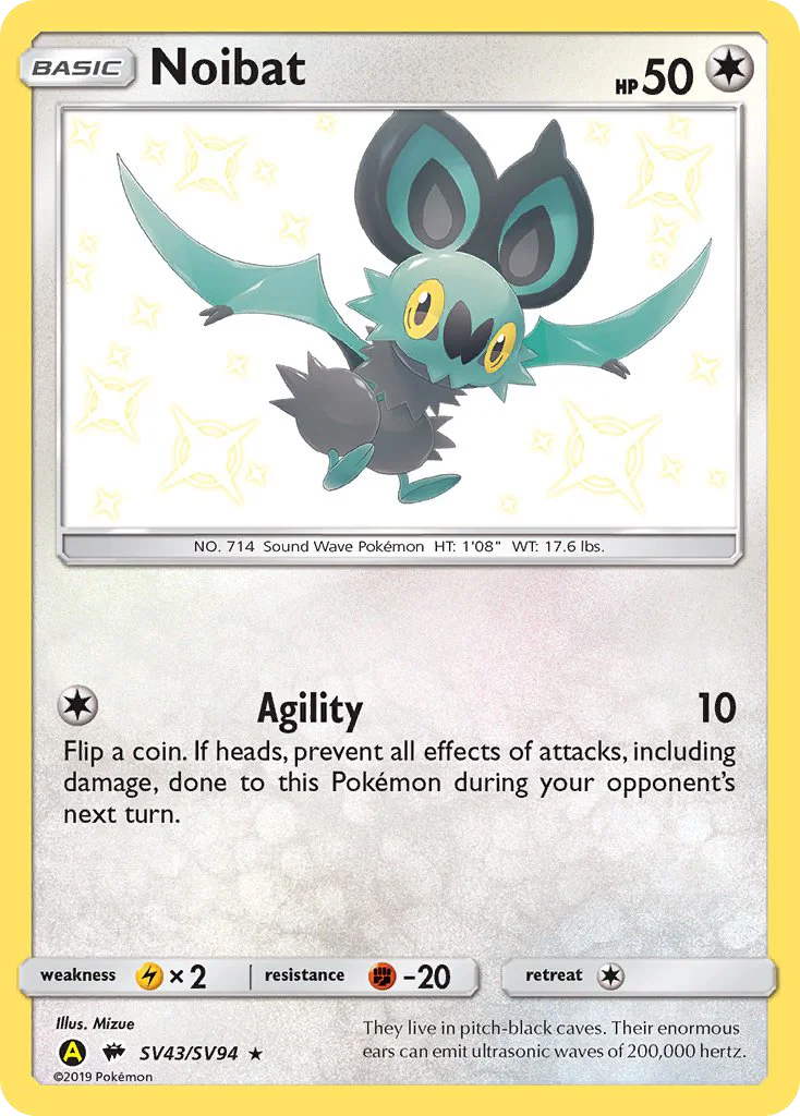 Noibat SV43/SV94 Rare shiny