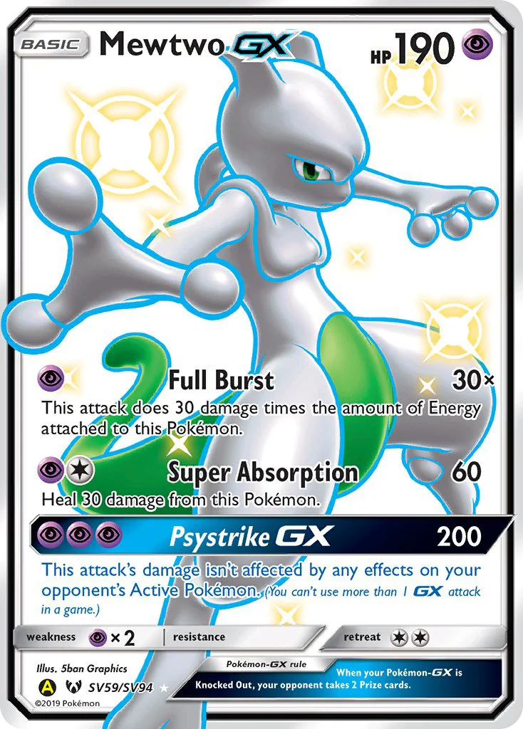 Mewtwo-GX SV59/94 Rare shiny gx