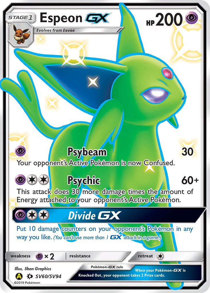 Espeon-GX SV60/94 Rare shiny gx
