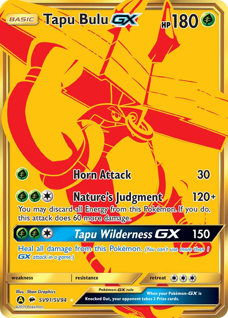 Tapu Bulu-GX SV91/94 Rare secret