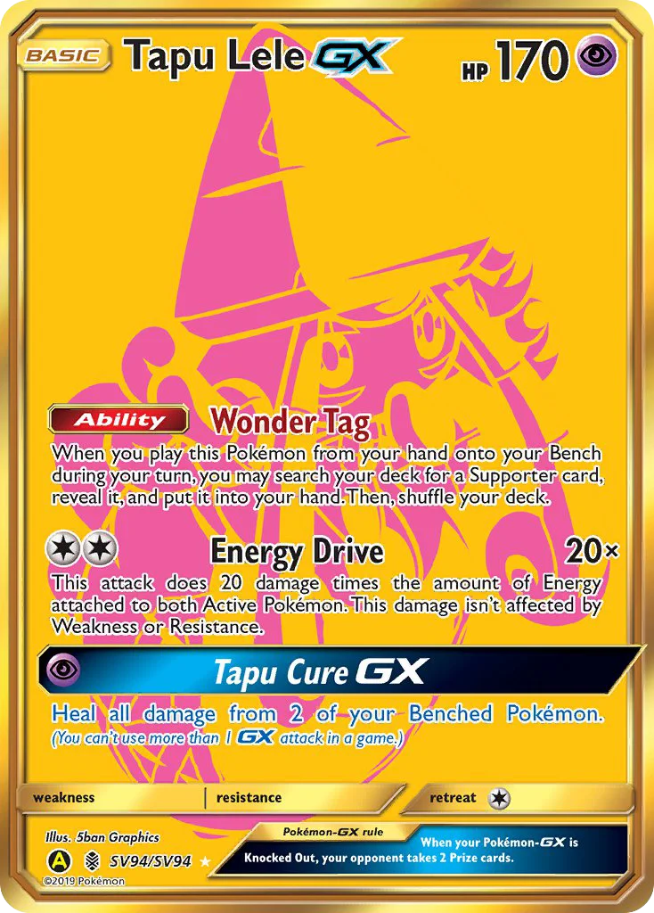 Tapu Lele-GX SV94/94 Rare secret