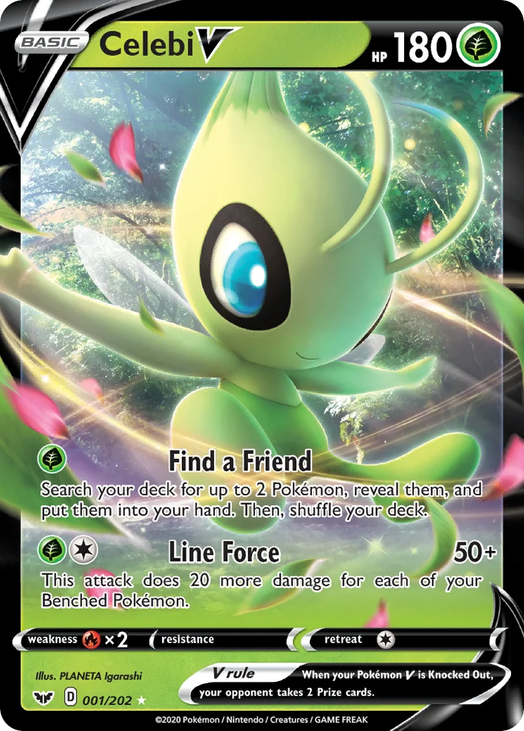 Celebi V 001/202 Rare holo v