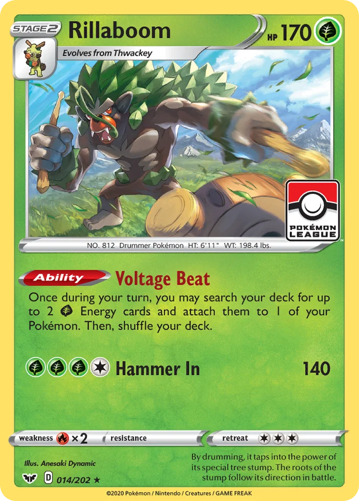 Rillaboom 014/202 Rare holo
