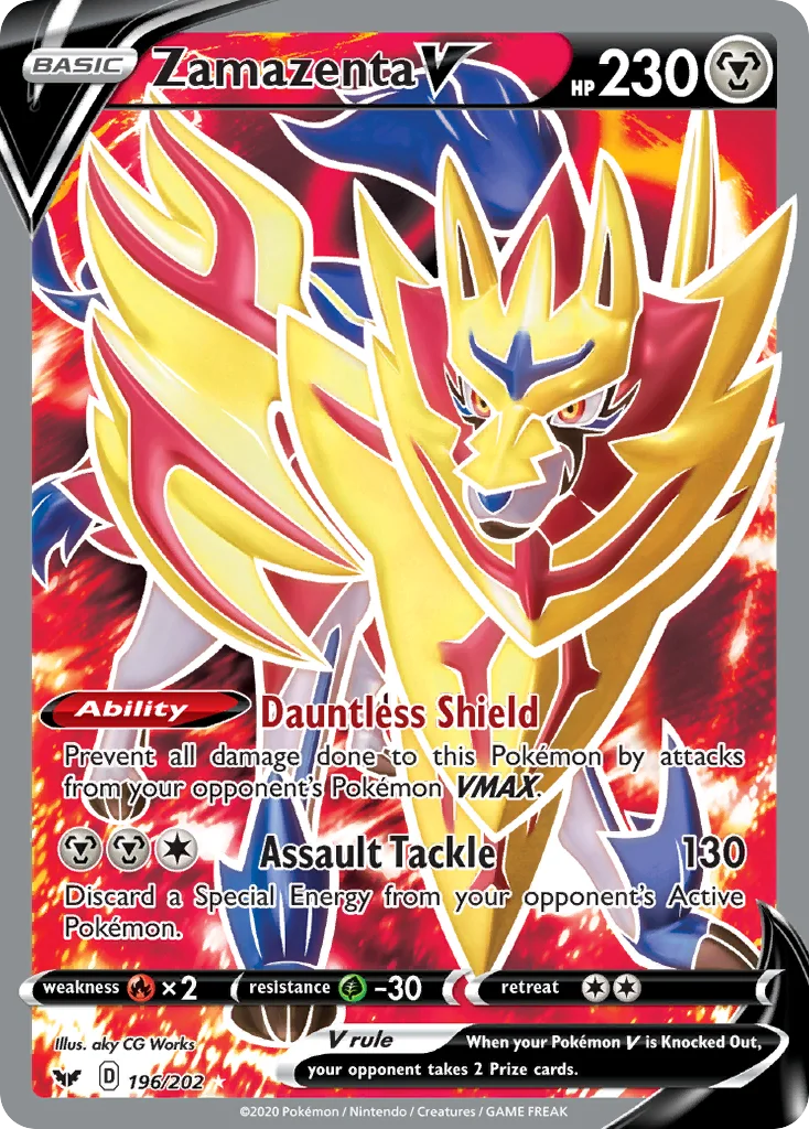 Zamazenta V 196/202 Rare ultra