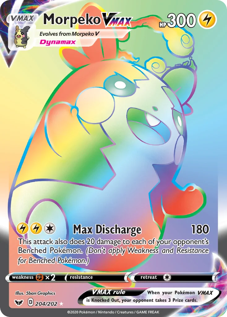 Morpeko VMAX 204/202 Rare rainbow