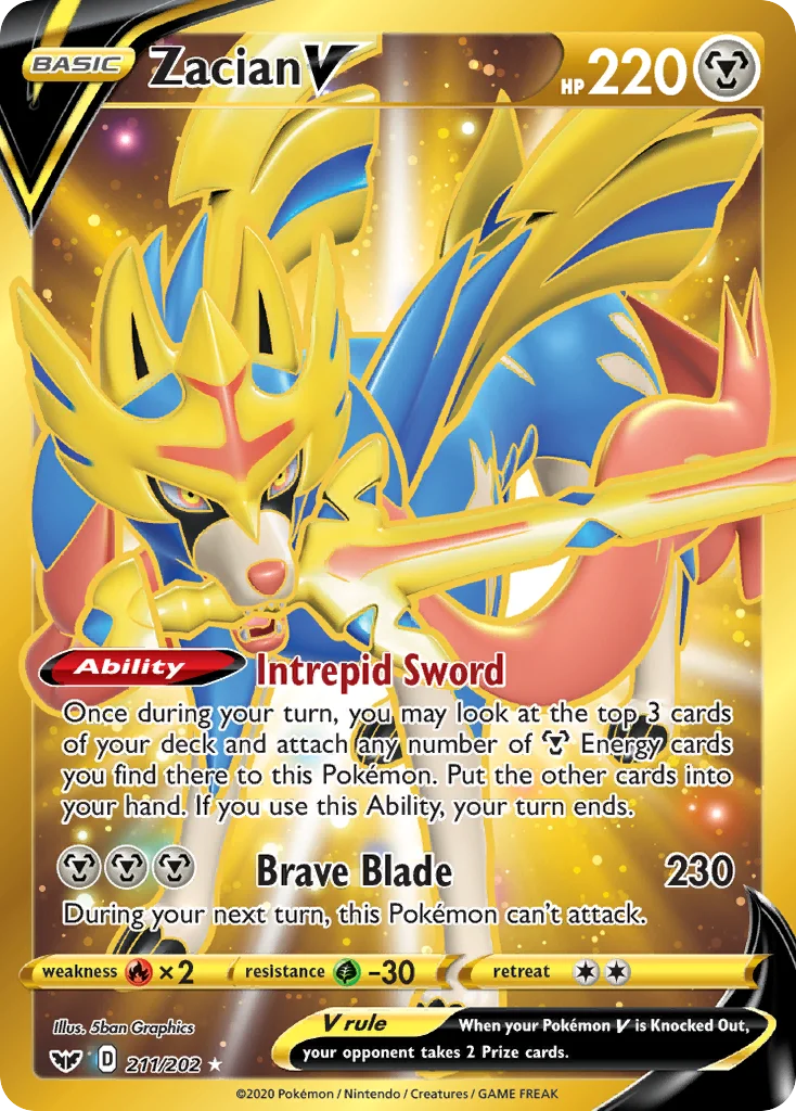Zacian V 211/202 Rare secret
