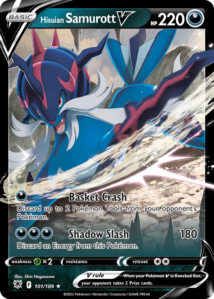 Hisuian Samurott V 101/189 Rare holo v
