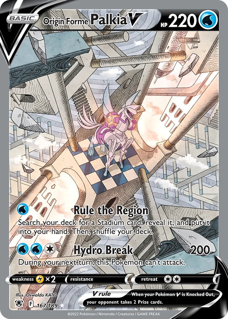 Origin Forme Palkia V 167/189 Rare ultra