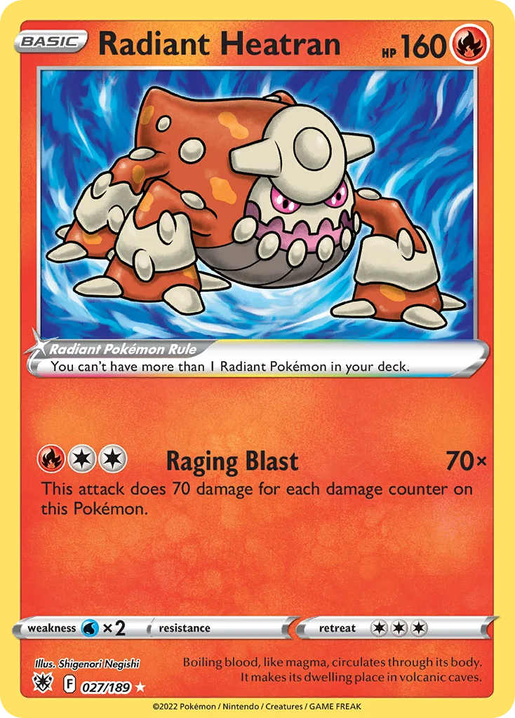 Radiant Heatran 027/189 Radiant rare