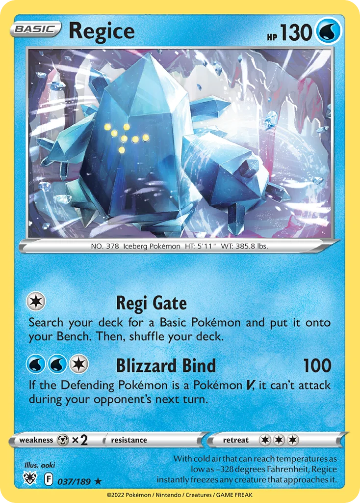 Regice 037/189 Rare