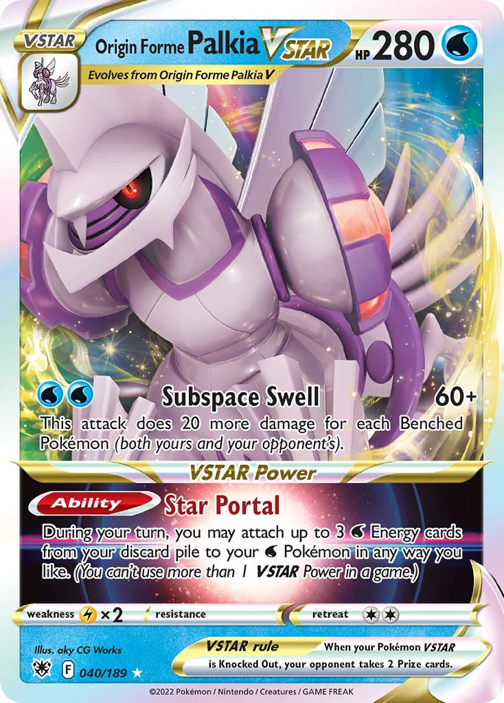 Origin Forme Palkia VSTAR 040/189 Rare holo vstar