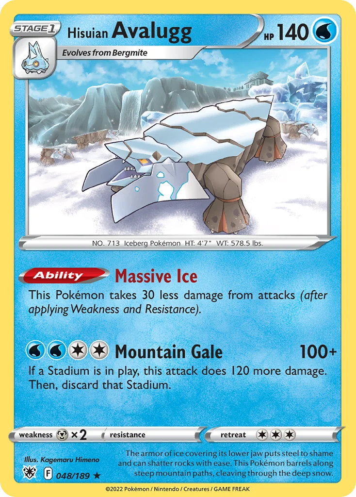 Hisuian Avalugg 048/189 Rare