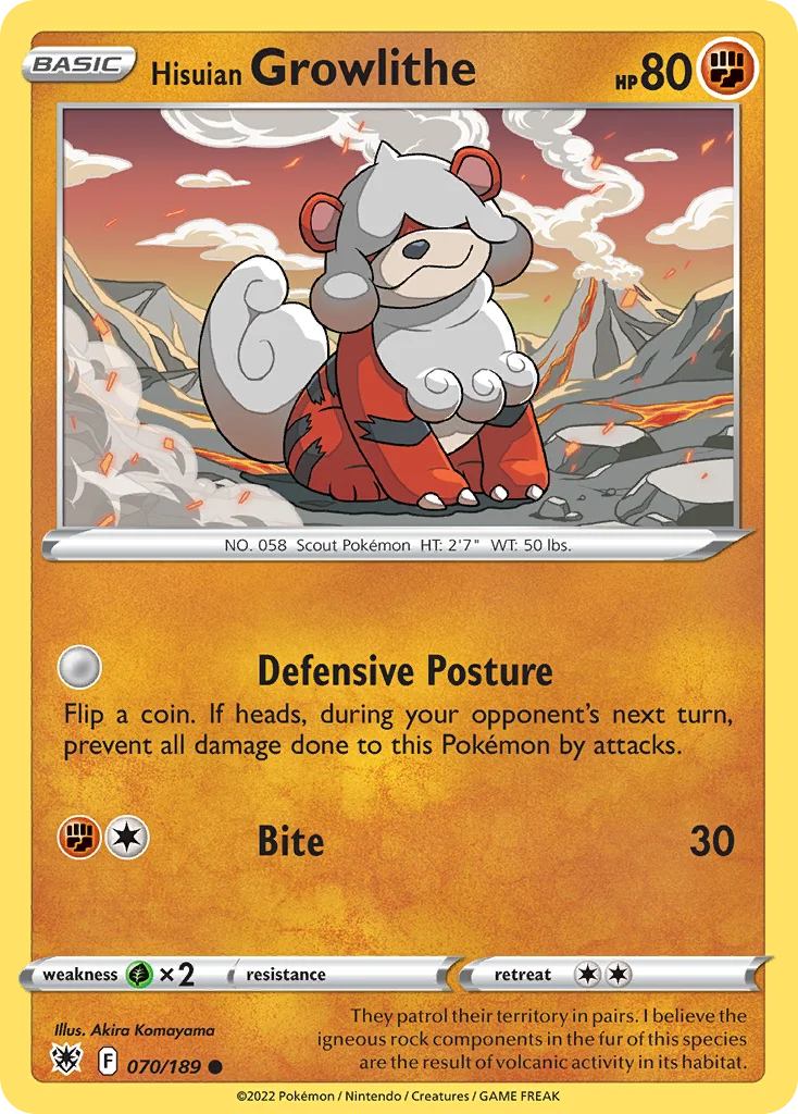 Hisuian Growlithe 070/189 Common