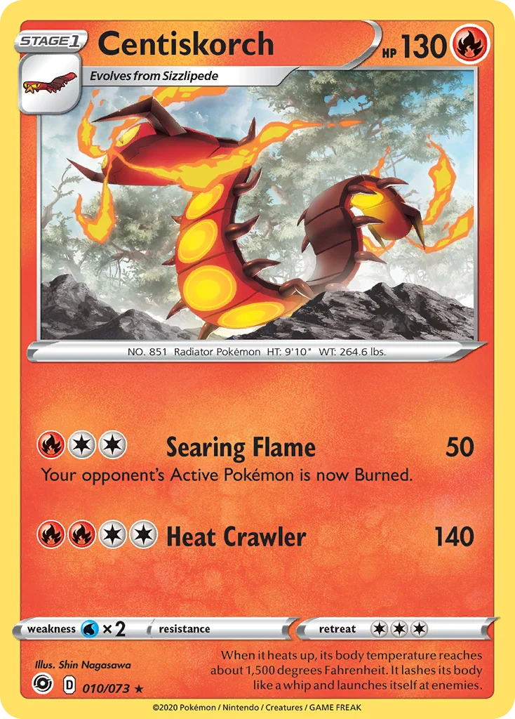 Centiskorch 010/073 Rare holo